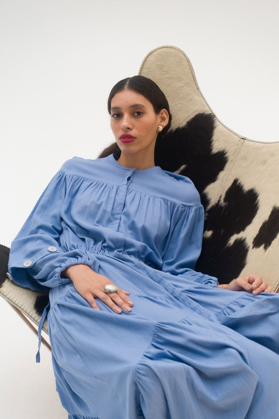 Vestido Thabat Azul Maya